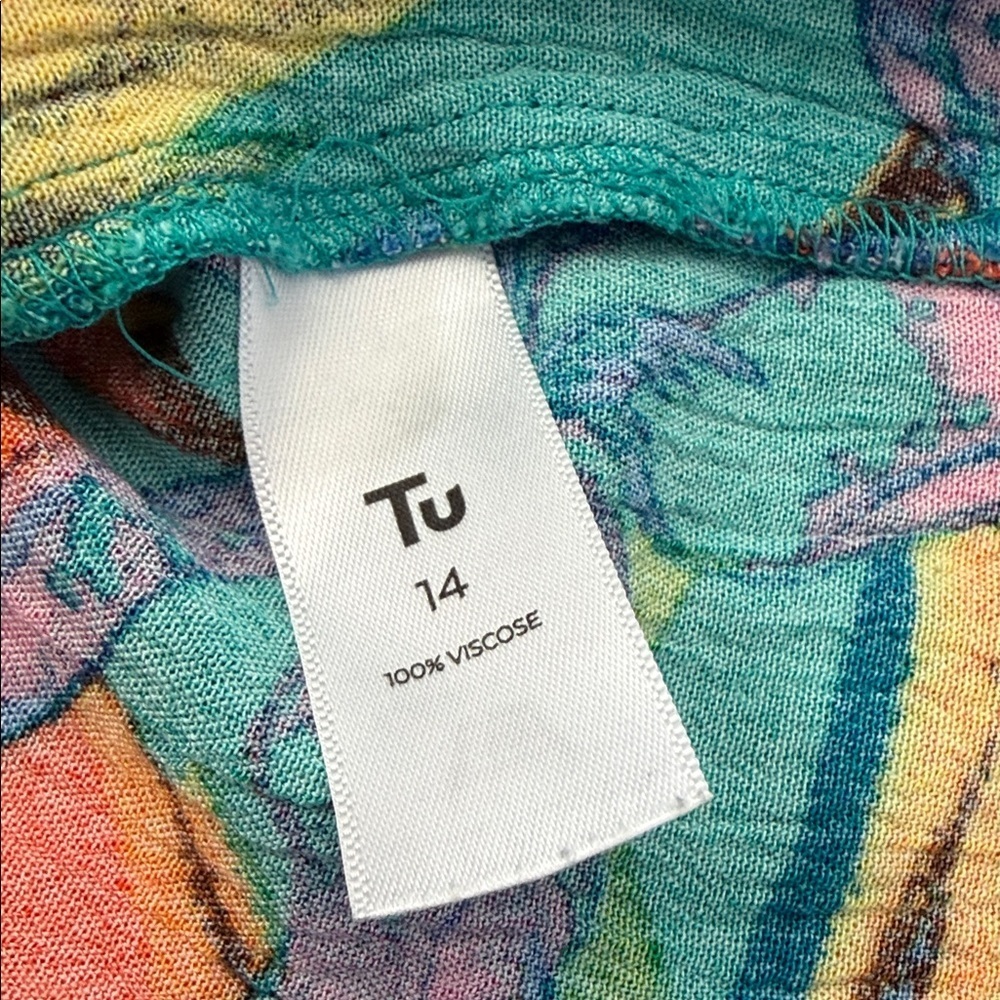 TU Colourful Abstract Print Tank Top – Size 14 – 100% Viscose - Picture 7 of 8